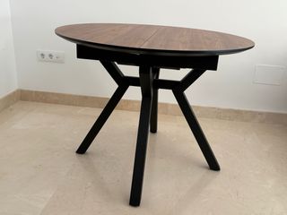 Mesa de comedor extensible madera y metal