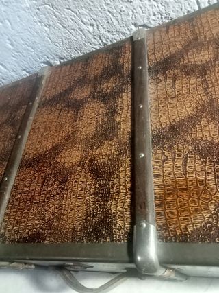 MUY ANTIGUO BAUL MALETA COMPLETO B E