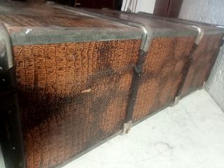 MUY ANTIGUO BAUL MALETA COMPLETO B E