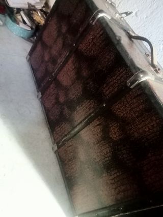 MUY ANTIGUO BAUL MALETA COMPLETO B E