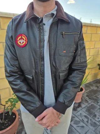 Chaqueta Cuero Spagnolo Marrón