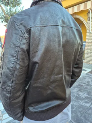 Chaqueta Cuero Spagnolo Marrón