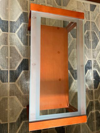Mesa de centro madera y cristal