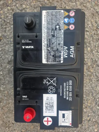 Batería Varta AGM VW 12V 68Ah 380A