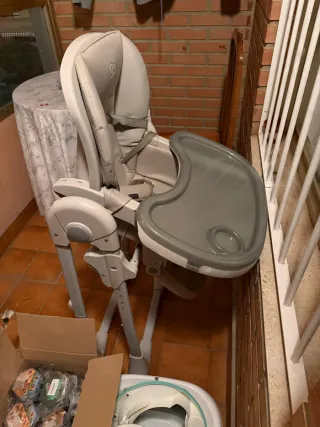 Cambiador bebé + bañera + silla