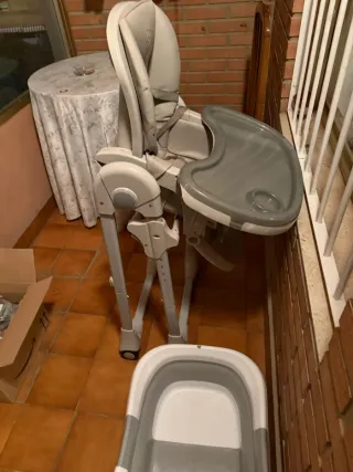 Cambiador bebé + bañera + silla