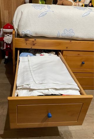 Cama nido doble con cajones y colchón