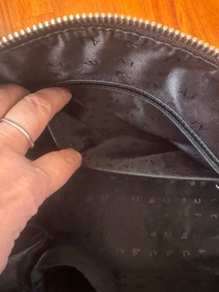 Bolso Negro Armani Jeans Simil Serpiente