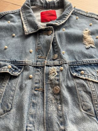 Giubbino Denim Pull&Bear Perle Taglia M