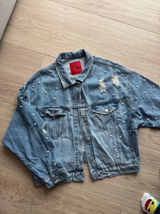 Giubbino Denim Pull&Bear Perle Taglia M