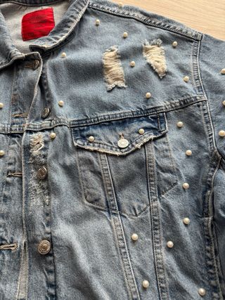 Giubbino Denim Pull&Bear Perle Taglia M