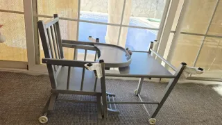 Trona de bebé gris convertible Silla bebe