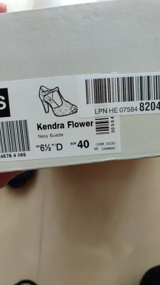 Zapatos Clarks Peep Toe Talla 40 Azul Marino