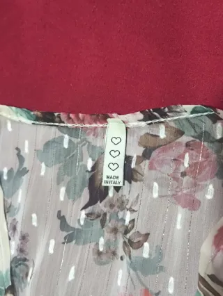 Vestido floral blanco manga larga