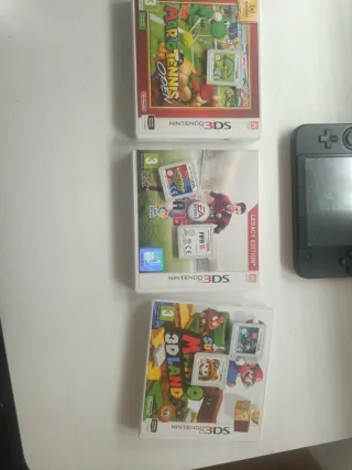 Nintendo 3DS XL Negra y Roja + 5 Juegos