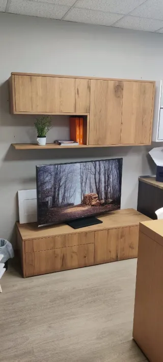 Mueble salón TV estilo nórdico madera