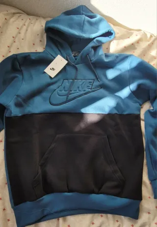 Conjunto Nike Sudadera y Pantalón Azul Negro Talla