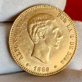 Moneda Oro Alfonso XII 25 Ptas 1880