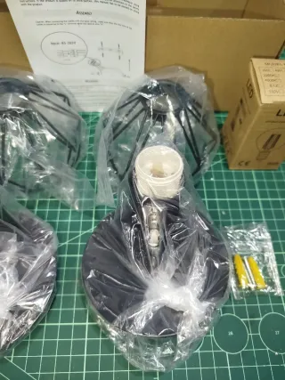 Pareja Lámparas Metal Negro