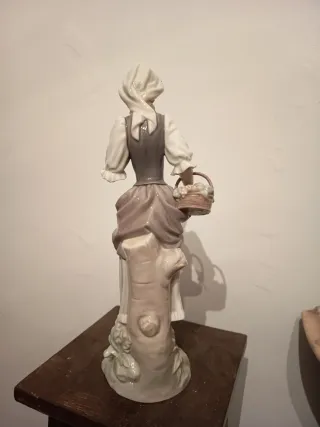 Figura Lladro Campesina Porcelana Años 60