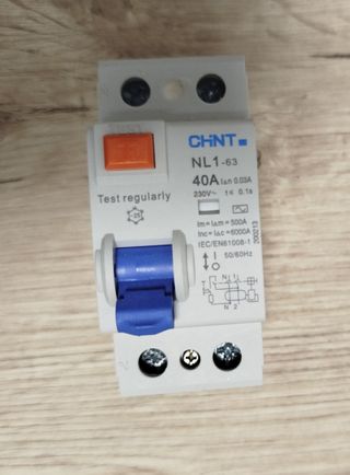 Interruptor Diferencial CHINT NL1-63 40A 30mA