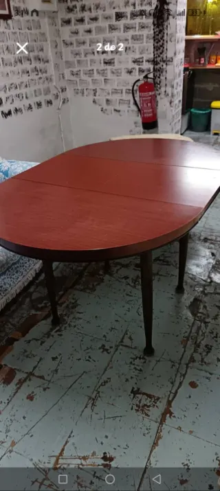 Mesa redonda extensible 90cm diámetro