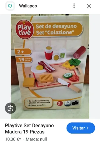 Playtive Set Desayuno Madera 19 Piezas