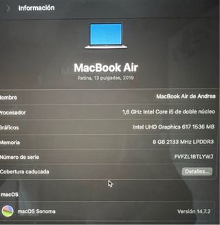 MacBook Air 2019 Gris Espacial