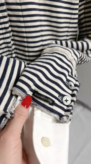 Jersey Maison Scotch Rayas Blanco y Negro