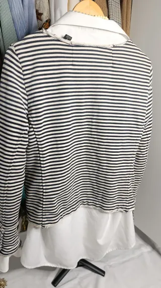 Jersey Maison Scotch Rayas Blanco y Negro