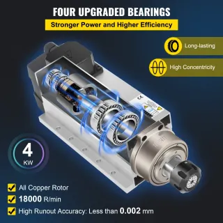 Motore Per Mandrini Raffreddato Ad Aria 4KW 220V