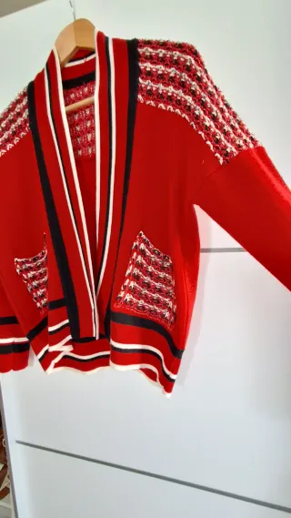 Chaqueta Purificación García Roja blanco