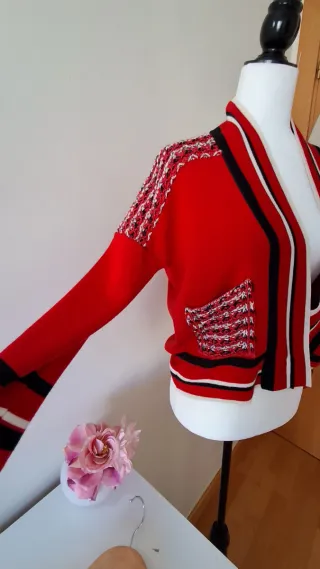 Chaqueta Purificación García Roja blanco