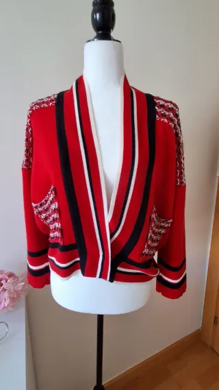 Chaqueta Purificación García Roja blanco