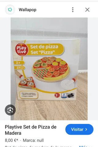 Playtive Set de Pizza de Madera