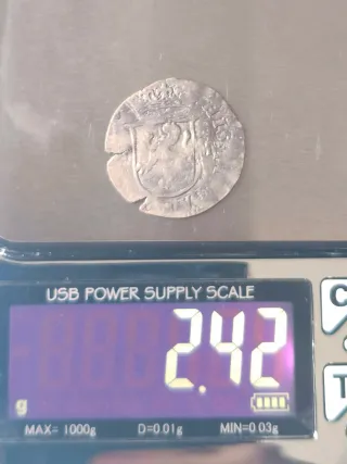 Felipe II 1 Cuartillo vellón TOLEDO 8.5 maravedis