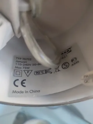 2 lámparas de techo Ikea Januari Blanca