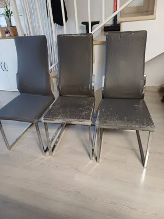 6 Sillas Grises para Comedor