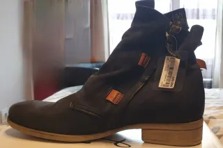 Botas de piel Isabelle F. Talla 41 Azules/Marrones