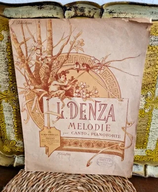 Partitura Antigua Art Nouveau - Luigi Denza 1900