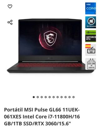 Portátil Gaming MSI Pulse GL66