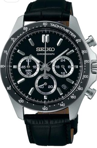 Reloj Seiko Chronograph Hombre Cuarzo Negro.