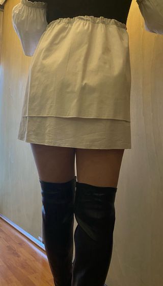 Vestido mini negro y blanco