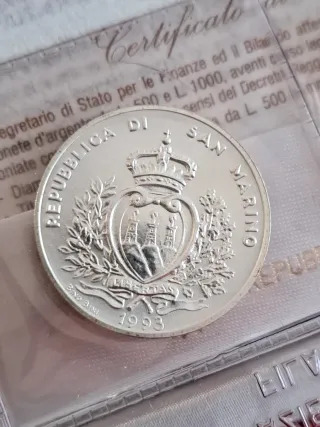 San Marino 1993 Dittico Monete Argento