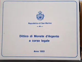 San Marino 1993 Dittico Monete Argento