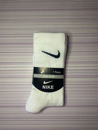 Calcetines Nike Blancos Talla 41/45 (3 Pares)