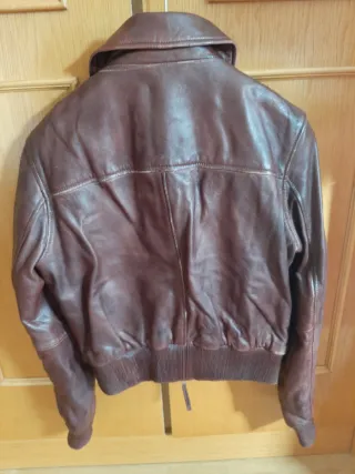 Chaqueta Bomber Piel Mango Talla M
