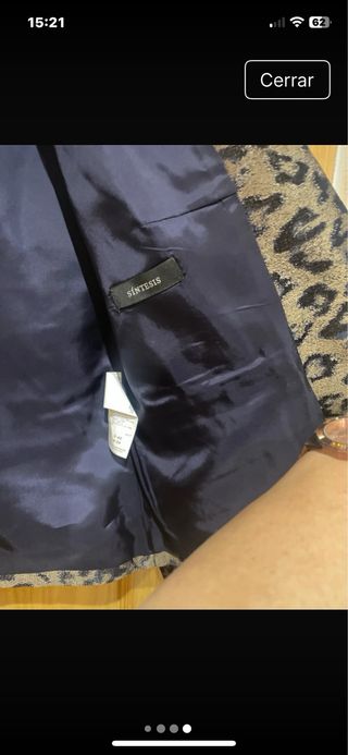 Blazer Fiesta Seda Salvaje Talla 44 Nueva