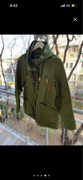 Abrigo mujer Zara verde