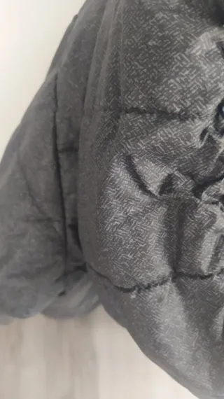 ABRIGO NIÑO GRIS OSCURO Y AZUL